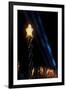 Olympic torch at night during the 2002 Winter Olympics, Salt Lake City, UT-null-Framed Photographic Print