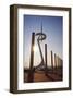 Olympic tower on Montjuic in Barcelona, Catalonia, Spain-null-Framed Art Print