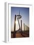 Olympic tower on Montjuic in Barcelona, Catalonia, Spain-null-Framed Art Print