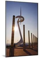 Olympic tower on Montjuic in Barcelona, Catalonia, Spain-null-Mounted Art Print