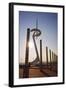 Olympic tower on Montjuic in Barcelona, Catalonia, Spain-null-Framed Art Print