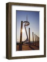 Olympic tower on Montjuic in Barcelona, Catalonia, Spain-null-Framed Art Print