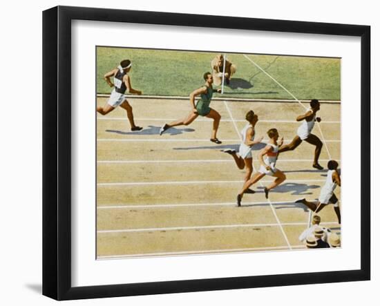 Olympics, 1932, Men 100M-null-Framed Premium Photographic Print