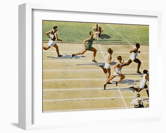 Olympics, 1932, Men 100M-null-Framed Photographic Print