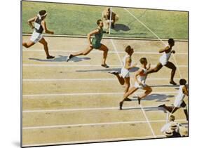 Olympics, 1932, Men 100M-null-Mounted Photographic Print