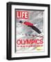 Olympics, Ski Jumper Yukio Kasaya, February 18, 1972-John Dominis-Framed Premium Photographic Print