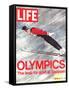 Olympics, Ski Jumper Yukio Kasaya, February 18, 1972-John Dominis-Framed Stretched Canvas