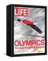 Olympics, Ski Jumper Yukio Kasaya, February 18, 1972-John Dominis-Framed Stretched Canvas