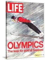 Olympics, Ski Jumper Yukio Kasaya, February 18, 1972-John Dominis-Stretched Canvas