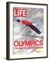 Olympics, Ski Jumper Yukio Kasaya, February 18, 1972-John Dominis-Framed Premium Photographic Print