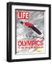 Olympics, Ski Jumper Yukio Kasaya, February 18, 1972-John Dominis-Framed Photographic Print