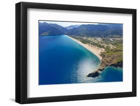 Olympos and Cirali beach aerial, Antalya, Turkey.-Ali Kabas-Framed Premium Photographic Print