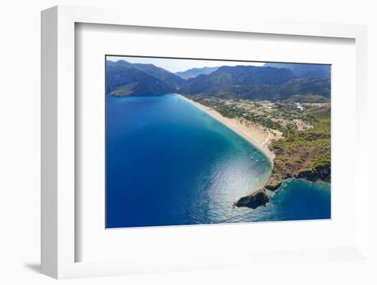 Olympos and Cirali beach aerial, Antalya, Turkey.-Ali Kabas-Framed Photographic Print