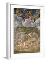 Olympus and Zeus Destroying the Rebellious Giants, Walls of the Sala Dei Giganti, 1530-32-Giulio Romano-Framed Giclee Print