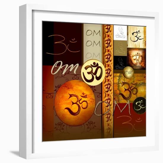 Om-Collage-Christine Ganz-Framed Art Print