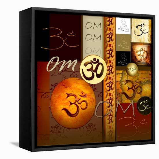 Om-Collage-Christine Ganz-Framed Stretched Canvas