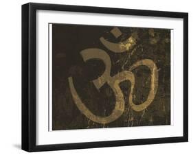 Om Grunge Symbol-pashabo-Framed Art Print