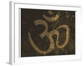 Om Grunge Symbol-pashabo-Framed Art Print