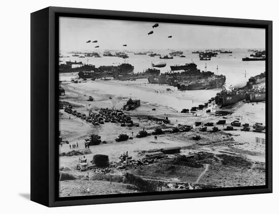 Omaha Beach after D-Day-null-Framed Stretched Canvas