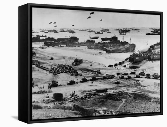 Omaha Beach after D-Day-null-Framed Stretched Canvas