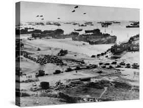 Omaha Beach after D-Day-null-Stretched Canvas