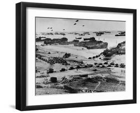 Omaha Beach after D-Day-null-Framed Photo