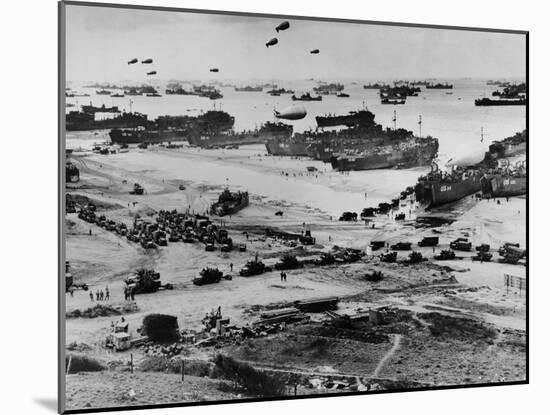 Omaha Beach after D-Day-null-Mounted Photo