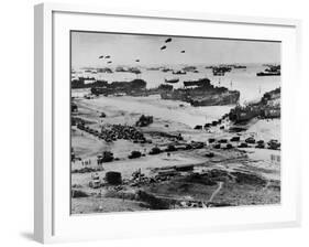 Omaha Beach after D-Day-null-Framed Photo