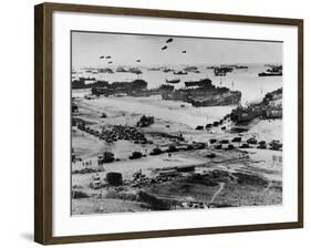 Omaha Beach after D-Day-null-Framed Photo