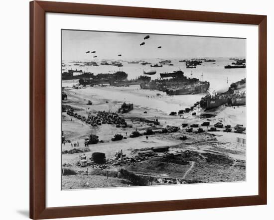 Omaha Beach after D-Day-null-Framed Photo