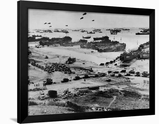 Omaha Beach after D-Day-null-Framed Photo