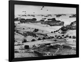 Omaha Beach after D-Day-null-Framed Photo