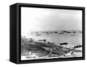 Omaha Beach on D-Day-null-Framed Stretched Canvas