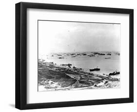 Omaha Beach on D-Day-null-Framed Photographic Print