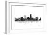 Omaha Nebraska Skyline BG 1-Marlene Watson-Framed Giclee Print