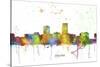 Omaha Nebraska Skyline MCLR 1-Marlene Watson-Stretched Canvas