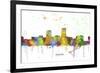 Omaha Nebraska Skyline MCLR 1-Marlene Watson-Framed Giclee Print