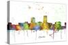 Omaha Nebraska Skyline MCLR 1-Marlene Watson-Stretched Canvas