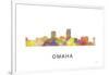 Omaha Nebraska Skyline-Marlene Watson-Framed Giclee Print