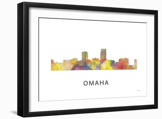 Omaha Nebraska Skyline-Marlene Watson-Framed Giclee Print