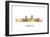 Omaha Nebraska Skyline-Marlene Watson-Framed Giclee Print