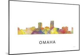 Omaha Nebraska Skyline-Marlene Watson-Mounted Giclee Print