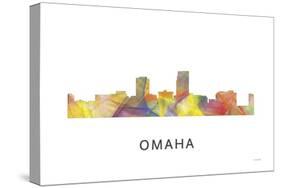 Omaha Nebraska Skyline-Marlene Watson-Stretched Canvas