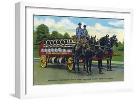 Omaha, Nebraska - Storz Brewing Company Beer Delivery Carriage-Lantern Press-Framed Art Print