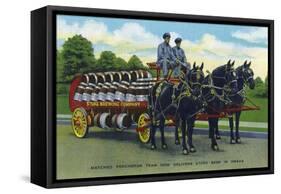 Omaha, Nebraska - Storz Brewing Company Beer Delivery Carriage-Lantern Press-Framed Stretched Canvas