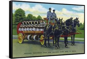 Omaha, Nebraska - Storz Brewing Company Beer Delivery Carriage-Lantern Press-Framed Stretched Canvas
