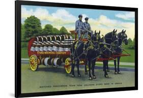 Omaha, Nebraska - Storz Brewing Company Beer Delivery Carriage-Lantern Press-Framed Art Print