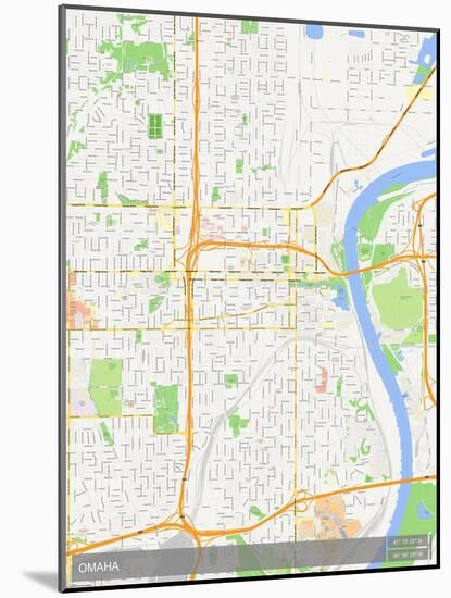 Omaha, United States of America Map-null-Mounted Poster