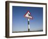 Oman, Dhofar Region, Salalah, Camel Crossing Sign in the Dhofar Mountains-Walter Bibikow-Framed Photographic Print