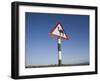 Oman, Dhofar Region, Salalah, Camel Crossing Sign in the Dhofar Mountains-Walter Bibikow-Framed Photographic Print